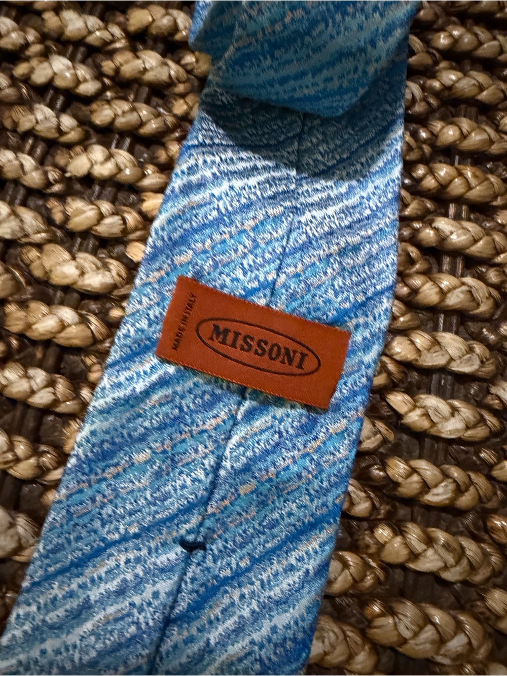 MISSONI Silk tie with waffle pattern - Picture 4 of 5